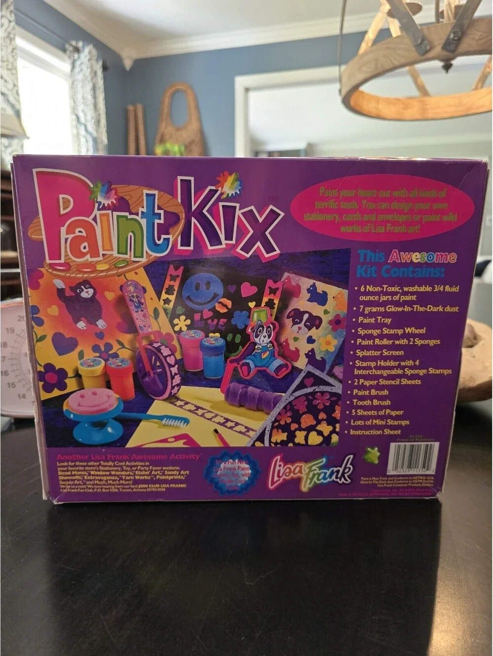 Vtg Lisa Frank Paint Art Activity Nib Stamps Stencils Paint Brush (Old Paint)